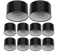 Healeved Tapones de Repuesto para Botellas Difusoras de Aroma Negro, 10 Piezas de Aluminio Sellado para Manualidades DIY y Recarga Fácil
