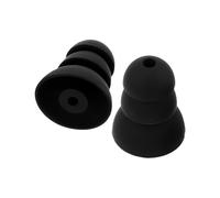 Healeved Tapones Oídos de Silicona Negra 2 Piezas Triple Capa 2.0mm, Cancelación de Ruido para Dormir, Reutilizables y Cómodos, Protección Auditiva para Mejorar el Sueño
