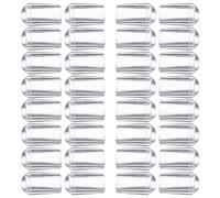 Healeved Tapones para Puntas de Ganchos de Acero de 5 MM, Base Azul, PVC Transparente, 100 Piezas, Protectores para Extremos de Perchas y Alambre, para Montaje y Suspensión en Interiores y