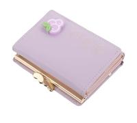 Healeved Tarjetero Cartera Pequeña de Diseño Trifold en PU Cuero Ligero para Mujer, Monedero Seguro para Monedas Adecuado para Viajes y Uso Diario
