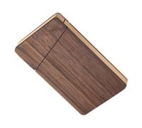 Healeved Tarjetero de Madera Delgado y Portátil para Hombre Caja para Tarjetas de Visita con Gran Capacidad Diseño Elegante y Práctico para Uso Corporativo