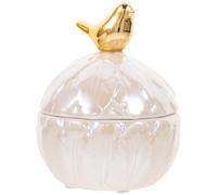 Healeved Tarro de Cerámica Pequeño Tapa Sellada para Almacenamiento de Joyas y Dulces, Recipiente Decorativo Hogar, Frasco Resistente y Práctico para Organizar Accesorios