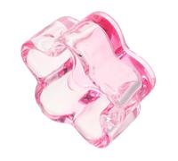 Healeved Taza De Cepillo De Arte De Uñas Llavero De Ajuste De Color Colgante De Bolso Hecho a Mano Esmalte De Uñas De Pluma De Arte Rotulador De Cejas Manija Pasada De Moda Rosa Vidrio