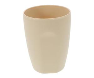 Healeved Taza De Enjuague Bucal Portátil De Plástico Taza De Cepillo De Dientes Multifuncional Vaso Simple y Para Enjuagar y Color Beige