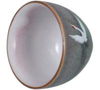 Healeved Taza de Té de Cerámica Esmaltada Diseño de Grulla Tamaño Pequeño Taza Individual para Té Kung Fu para Matcha Adecuado para Uso en Casa y Viajes