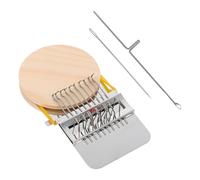 Healeved Telar de Madera Mini para Tejer Manualidades, Juego Educativo, Herramienta de Tejido Artesanal, 10 Piezas, Obsequio para Desarrollo Manual y Creatividad