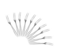 Healeved Tenedores de Cóctel de Acero Inoxidable 304, Juego de 12 Mini Tenedores de Fruta Pulidos a Espejo, Portátiles y Ligeros para Postres, Ensaladas y Aperitivos en Cocina, Fiestas