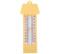 Healeved Termómetro de Pared para Invernadero y Jardín Registra Temperaturas Máximas y Mínimas °C y °F Plástico ABS Resistente para Interior y Exterior Botón de Reinicio Fácil de Usar