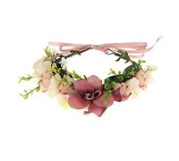 Healeved Tiara Dama De Honor Chicas Accesorios Para El Cabello Para Mujeres Diademas De Flores Para Mujer Fiesta Elegante Novia Despedida De Soltera Guirnalda Rosa