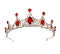 Healeved Tiara Princesa para Boda y Cumpleaños Niña, Tocado Vintage de Aleación de Zinc Cristales, Accesorio Adecuado para Fiestas Temáticas y Regalos