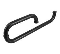 Healeved Tirador de Puerta para Ducha de Acero Inoxidable Negro Diseño Ergonómico para Baño y Mamparas de Vidrio Fácil Instalación y Accesibilidad Mejorada