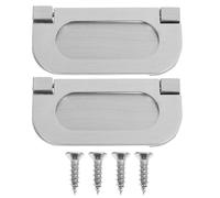 Healeved Tiradores Ocultos para Cajones de Muebles de Aleación de Zinc 2 Juegos Grandes 35X75 CM Tornillos Manijas Invisibles Modernas para Armarios y Cocinas Barras de Tracción