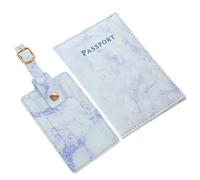 Healeved Titular De Pasaporte Elegante De PU Diseño De Mármol Funda Protectora para Pasaporte para Viajes y Maletas