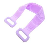 Healeved Toalla de baño de silicona depuración toallita exfoliante fregar Toalla para limpiar cuerpo Toalla para limpiar profundamente cepillo de silicona tira de ducha gel de sílice Violet