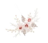 Healeved Tocado de Flores con Cristales para Novia Peine Decorativo Elegante para Boda y Fiestas Accesorio Femenino y Sofisticado