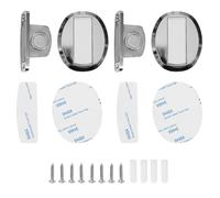 Healeved Tope de Puerta Invisible de Aleación de Zinc Gran Fuerza de Sujeción, Diseño Miniformato Agujeros para Fácil Limpieza, Instalación Adhesiva Tornillos, Adecuado para Sala de Oficina