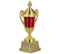 Healeved Trofeo de Plástico Rojo Pequeño para Competiciones Deportivas Escolares, Copa de Premio para Baloncesto, Fútbol y Eventos de Danza, Trofeo de Campeonato y Reconocimiento de