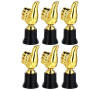 Healeved Trofeo Infantil de Plástico Forma de Pulgar 6 Piezas para Competición y Deportes, Copa Creativa para Campeones, Decoración para Aula Escolar y Premios Deportivos