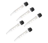 Healeved Tubo de Ensayo de Vidrio de 10 Ml con Escala y Tapón de Rosca Tubo Centrífuga de Fondo Cónico Transparente 5 Unidades para Laboratorio Bioquímica y Biología Molecular