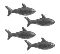 Healeved Utensilios de Cocina Hierro Fundido, 4 Piezas Forma de Pez, Hierro para Anemia y Dieta Vegetariana, Ideales para Cocinar en Familia y Deportistas