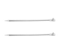 Healeved Varilla de Puesta a Tierra de Hierro para Generadores y Cercas Eléctricas, Protección contra Rayos Mejorada, Compatible, Color Plata, Paquete de 2 Unidades para Ranchos y Campos