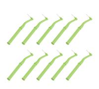 Healifty 0.8 mm Anaranjado en forma de L Cepillo interdental Cepillos de dientes de ortodoncia Cepillos de cuidado bucal dental suave 10 pcs