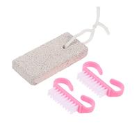 Healifty 1 Juego 3Pcs Juego De Cepillos De Uñas Kit De Pedicura De Raspador De Uñas Conjunto De Implementos De Uñas Lima De Raspador De Pedicura Lima De Pies Herramientas De Pedicura