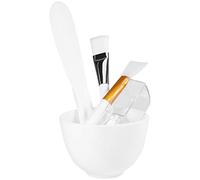 Healifty 1 juego/5 piezas cara mezcla tazón conjunto con cuenco facial palo cuchara medidora cepillo DIY máscara facial herramienta de mezcla para mujeres blanco