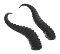 Healifty 1 par de cuernos artificiales de oveja, cuernos de bricolaje, diadema, adornos negros, cuernos de fiesta, cuernos góticos, cuernos de oveja, fiesta, accesorio de disfraz