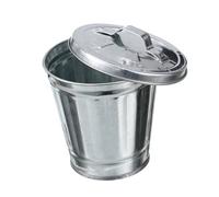 Healifty 1 pieza Bote de Basura Mini para Escritorio con Tapa Almacenamiento Multifuncional Retro y Color Original para Oficina y Hogar