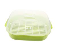 Healifty 1 pieza Cesta de Vapor para Microondas Verde para Cocción al Vapor Ventilación Material Duradero para Uso Prolongado