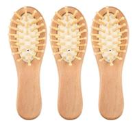 Healifty 1 Unidades 3 unids cepillo de pelo de madera mini bambú remo cepillo airbag peines cojín cepillo de pelo cabeza cuero cabelludo masaje peine