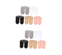 Healifty 10 Pares De Medias De Cinco Dedos De Nylon Miss Medias De Encaje Transpirables