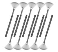 Healifty 10 piezas Brochas Faciales Abanico para Maquillaje Compactas y Suaves Aplicador de Polvo Suelto Iluminadores y Ácido Herramientas Versátiles para Esteticistas y Aplicación Precisa