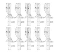 Healifty 10 Piezas Clips de Cenefa para Persianas Soporte de Clip para Cenefa PC Transparente Ancho Ajustable para Persianas Verticales