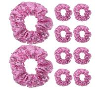 Healifty 10 piezas Coleteros con Lentejuelas Brillantes Bandas Elásticas para Cabello Accesorios para Mujeres y Niñas Sujetador de Coleta Cómodo y Seguro para Fiestas y Uso Diario