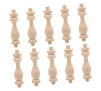 Healifty 10 Piezas Columna De Madera Maciza Sin Pintar para Carpintería Muebles y Manualidades Balaustre De Escalera De Madera y Remates De para Decoración De Estilo Europeo