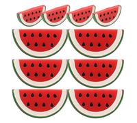 Healifty 10 Piezas de Amuletos para Teléfono Figura de Rodaja de Sandía de Resina, Accesorio DIY para Fundas y Clips Pelo en Color Rojo