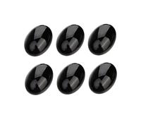 Healifty 10 Piezas de Cabujones de Ágata Ovalada Negra de Base Plana para Diseño de Joyería Diy, Accesorios Delicados para Pendientes y Gemelos