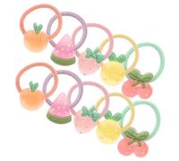Healifty 10 piezas Gomitas Pelo Infantiles Elásticas Colores Brillantes con Diseño de Frutas Accesorios para Cabello de Niñas Pequeñas Suaves y Cómodas para Uso Diario