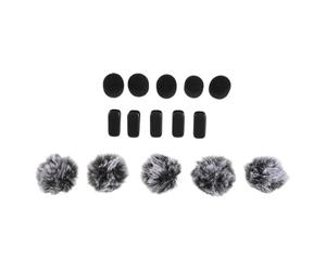 Healifty 10 Piezas Paravientos para Micrófono Inalámbrico Cubierta Protectora de Esponja para Micrófono de Solapa Parabrisas de Peludo con Clip para Reuniones al Aire Entrevistas