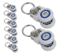 Healifty 10 Piezas Rodillos Metálicos con Rodamiento para Rieles de Cortina Montaje Techo Silenciosos y Resistentes para Cortinas Hogar y Oficina