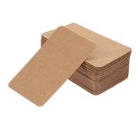 Healifty 100 piezas Tarjetas Kraft Blanco para Escritura Doble Cara Unidades Ligero para Notas Diarias Graffiti y Planificación Papel Recubierto Suave Uso Multifunción para Oficina Escuela