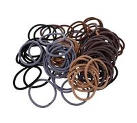 Healifty 100piezas Bandas Elásticas Marrones Cabello Coleteros de Gomas Elásticas Suaves y Cómodos Accesorios Cabello de Alta Elasticidad para Mujeres Niñas Uso Casa Oficina y Viajes