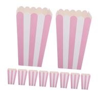 Healifty 100piezas Cubo De Palomitas De Maíz Rayas Cajas De Papel Para Golosinas Para Noches De Cine y Celebraciones De Cumpleaños Resistentes Al Aceite