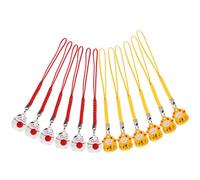 Healifty 12 Colgantes de Campana Redonda para Llavero Campanas de Gato de Cobre Tamaño Pequeño Color Aleatorio Accesorios Decorativos para Uso Diario y Obsequio Color