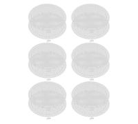 Healifty 12 Láminas Redondas de Malla Plástica Blanca 17 CM para Base de Bolso de Crochet Almohadilla Moldeadora de Base de Tejido Accesorios para Manualidades DIY