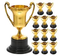 Healifty 12 Piezas Mini Trofeos para Copas de Premio de Plástico Seguras y Resistentes Premios Pequeños para Competencias y Decoración de Fiestas Infantiles