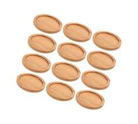 Healifty 12 Piezas Posavasos Redondos de Bambú Aislantes Térmicos Reutilizables Protección para Mesas contra Calor Fáciles de Limpiar para Hogar Café y Restaurante