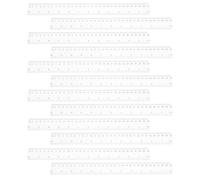 Healifty 12 Piezas Reglas Transparentes de Plástico Escalas y Centímetros Fácil de Leer Resistentes y Ligeras para Estudiantes Aulas Oficinas y Hogar